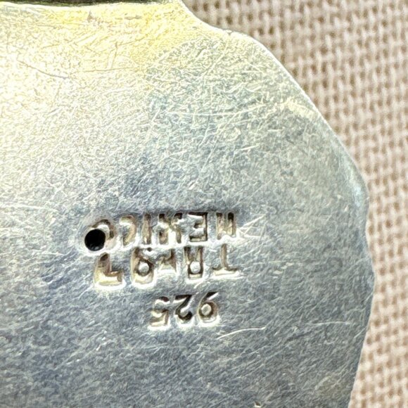 VTG Sterling Silver 925 Wrap Design Circle Pendant Necklace Size 18" Length - Picture 6 of 13